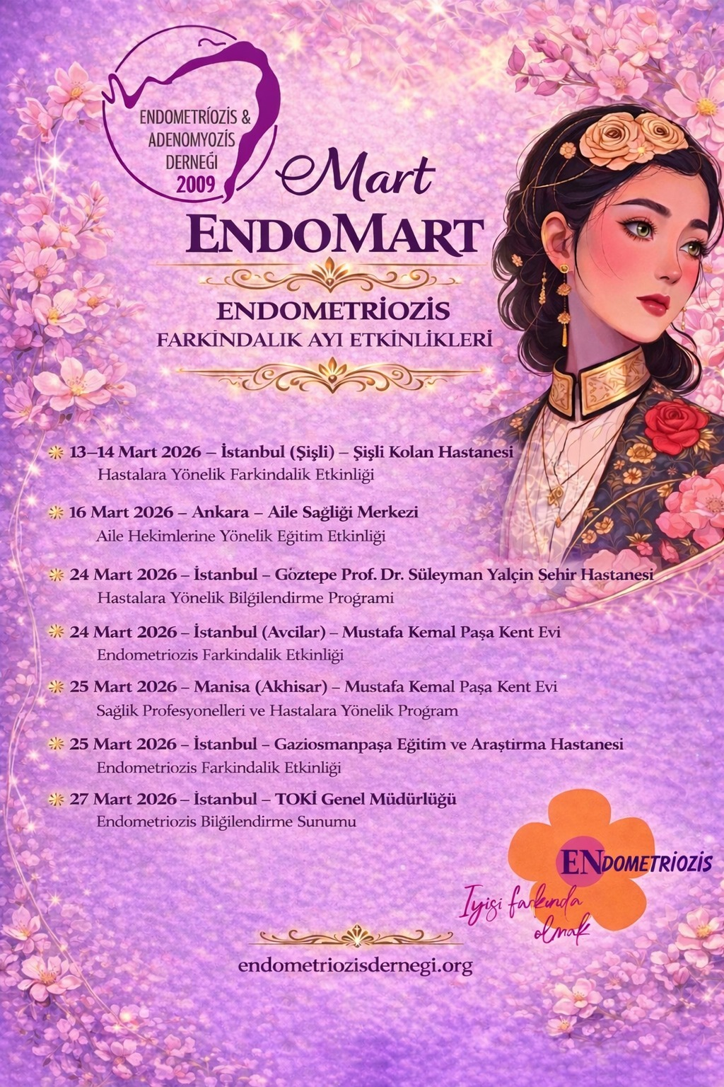 Endometriozis Farkındalık Ayı Etkinlikleri - Afiş 2