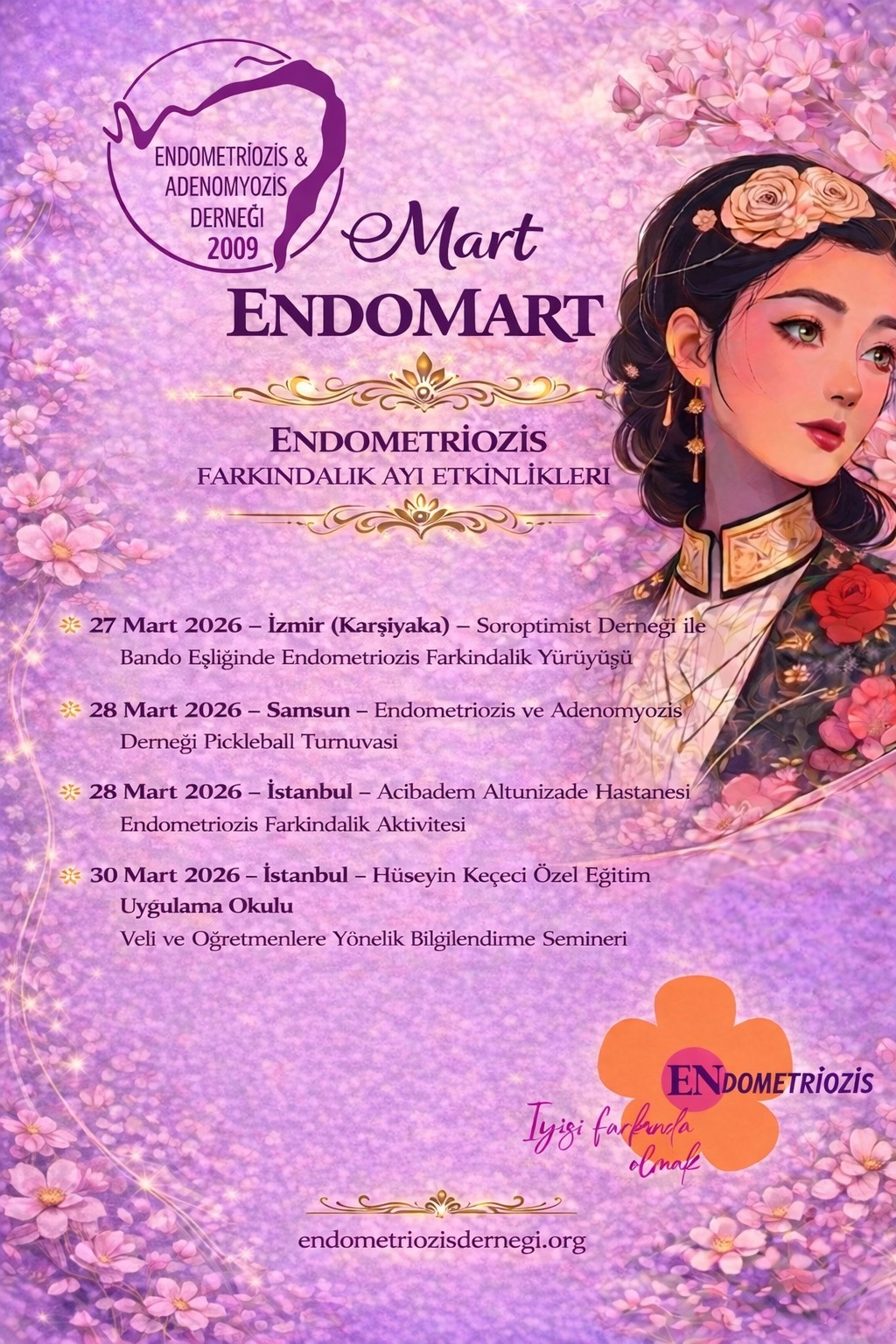 Endometriozis Farkındalık Ayı Etkinlikleri - Afiş 3