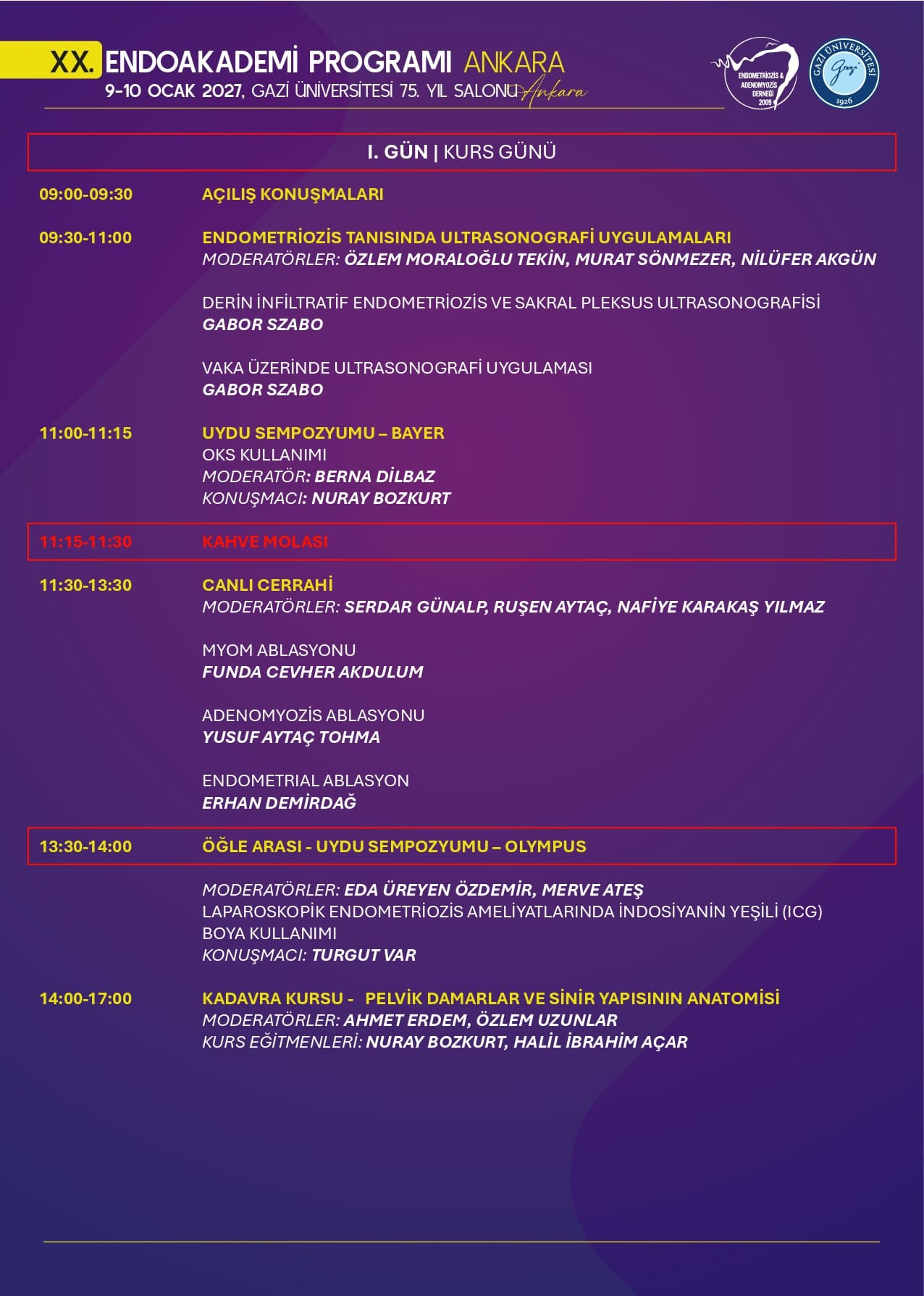 XX. Endo Akademi Ankara Programı - Sayfa 1