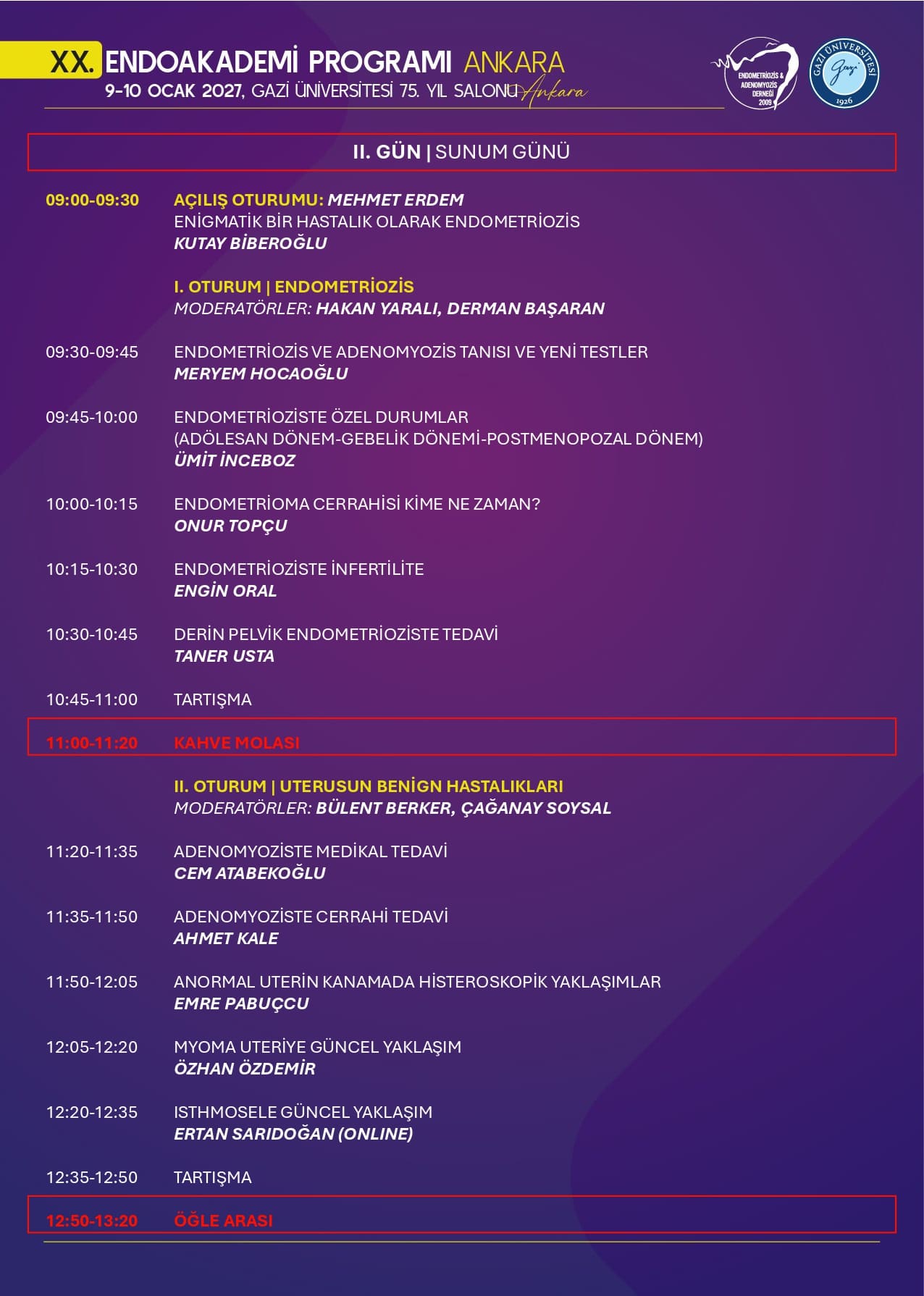 XX. Endo Akademi Ankara Programı - Sayfa 2